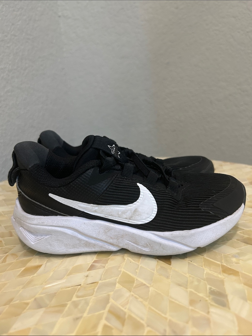 Nike Kids Black and White Athletic Sneakers